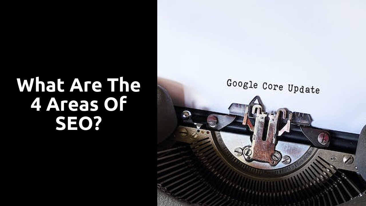 What are the 4 areas of SEO?